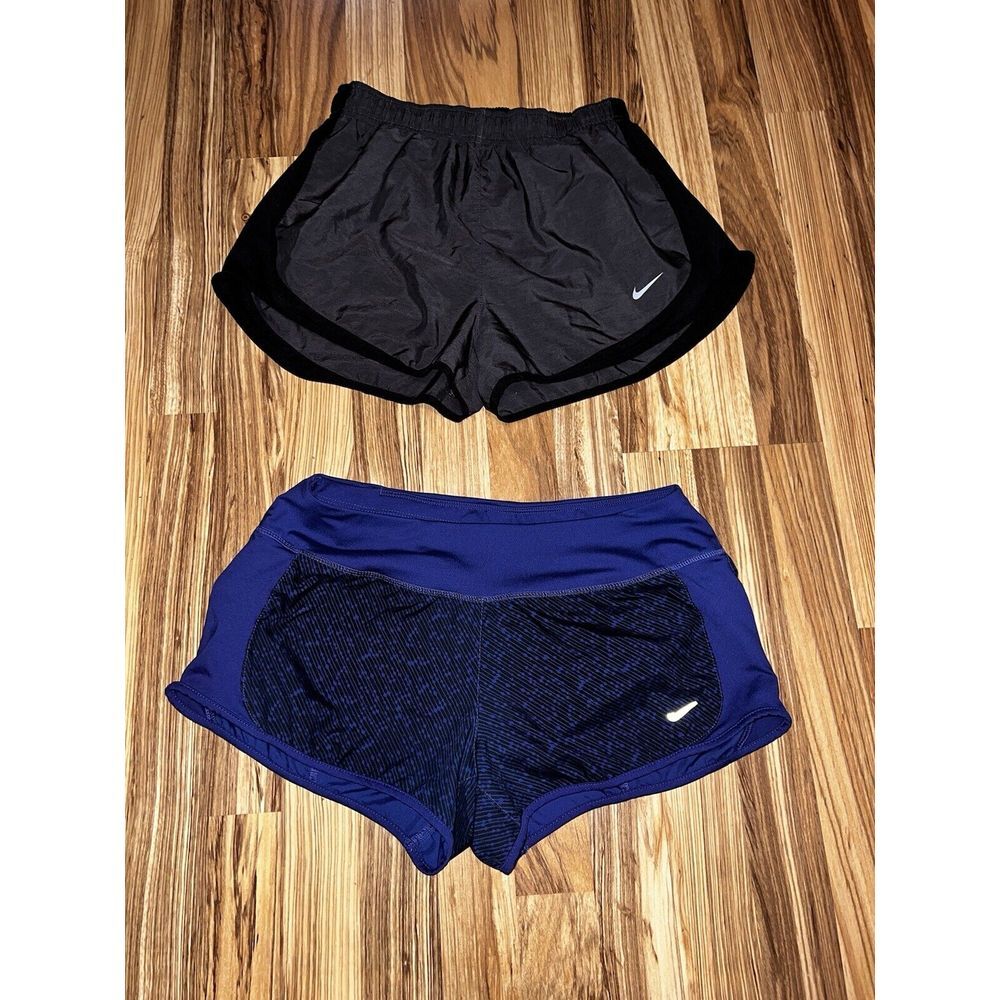 Nike Women's Tempo dri-fit running shorts M Medium Lot Of‎ 2 Blue Black